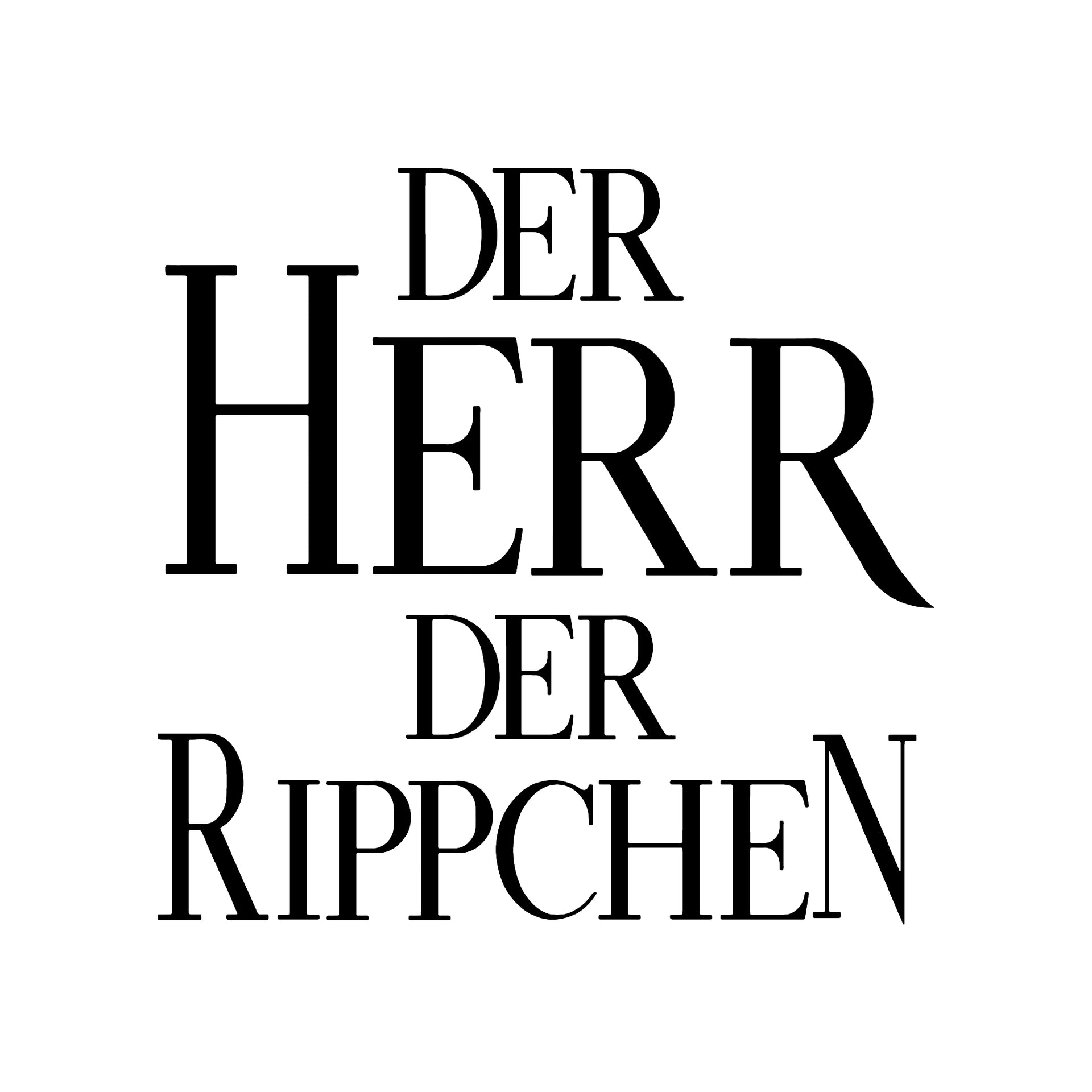 Aufbügler - Bügelbild - Bügeltransfer - Spruch - DER HERR DER RIPPCHEN
