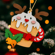 Holzbausatz - Weihnachtstasse ca. 10,7cm x 9,8cm aus Sperrholz