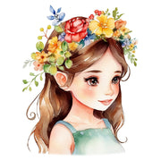 Aufbügler - Bügelbild - Bügeltransfer - Blumenmädchen