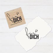 Textstempel - für DICH - Stempel Geschenk - DIY Stempel zum Basteln von Karten, Papier, Stoffen, Holz, Dekoration