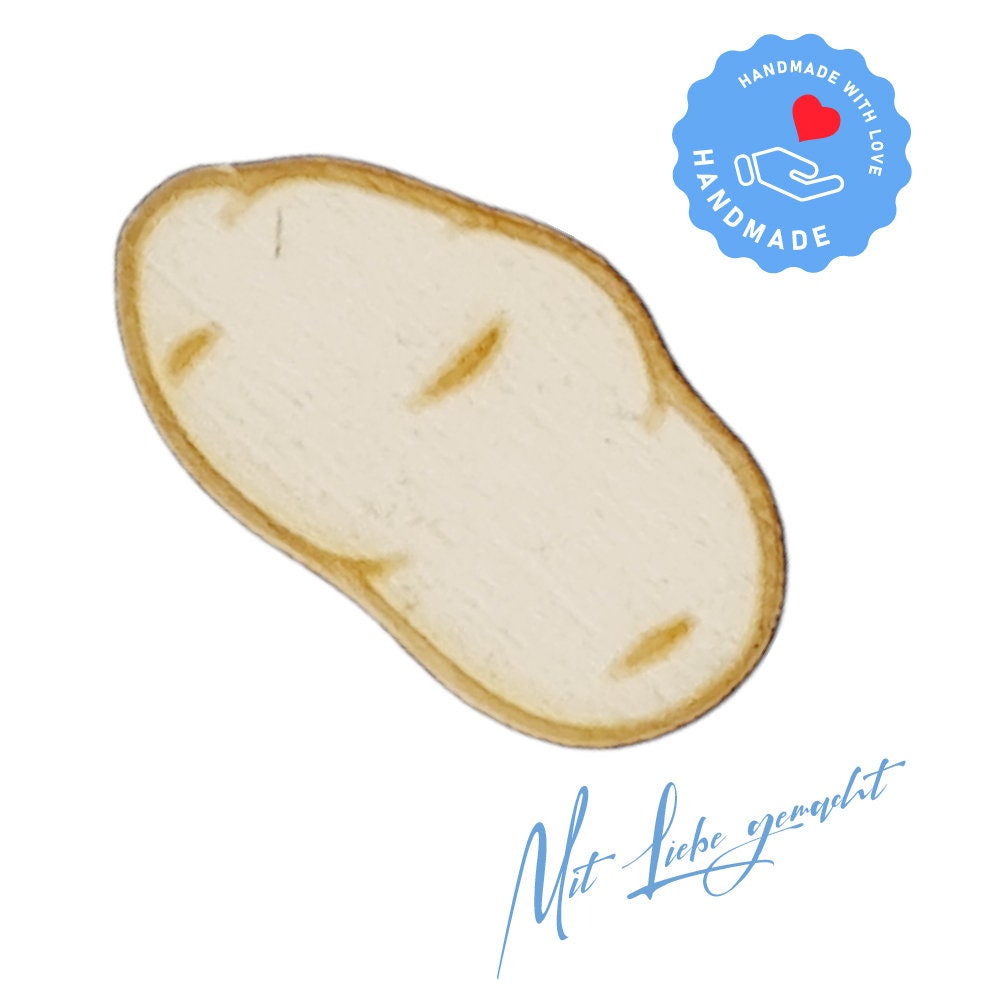 Kartoffel - Gemüse - Holz Deko 25er Set - aus Pappelholz zum DIY - Basteln, Dekorieren, Verzieren von Geschenken, Karten, Bastelarbeiten