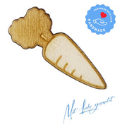Möhre - Gemüse - Holz Deko 25er Set - aus Pappelholz zum DIY - Basteln, Dekorieren, Verzieren von Geschenken, Karten, Bastelarbeiten