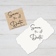Stempel Textstempel - Save the Date, Geschenk - DIY Stempel zum Basteln von Karten, Papier, Stoff, Holz, Dekoration, Einladung, Scrapbooking