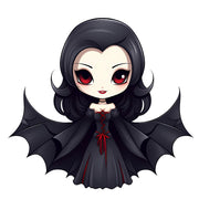 Aufbügler - Bügelbild - Bügeltransfer - Anime - Manga - Mädchen im Morticia Adams Look