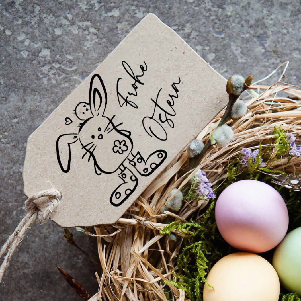 Stempel  - Motivstempel - Ostern - Küken - Frohe Ostern - Stempel Geschenk - DIY Stempel zum Basteln von Karten, Papier, Stoffen, Holz