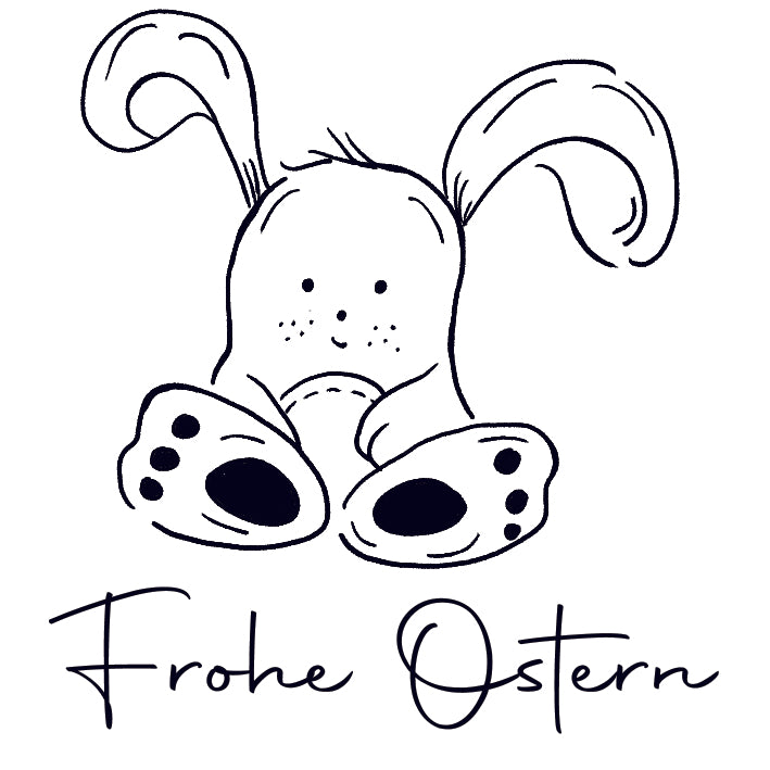 Stempel - Motivstempel - Ostern - Hase - Frohe Ostern, Geschenk - DIY Stempel zum Basteln von Karten, Papier, Stoff, Holz, Dekoration, Fest