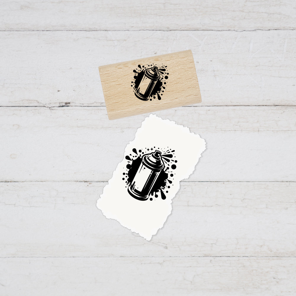 Motivstempel - Sprühdose - Spray - Graffiti Dose - Stempel Geschenk - DIY Stempel zum Basteln von Karten, Papier, Stoff
