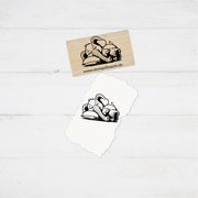 Motivstempel - schlafender Baby Elefant - Stempel Geschenk - DIY Stempel zum Basteln von Karten, Papier, Stoff