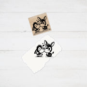 Motivstempel - tierisch verliebt - Stempel Geschenk - DIY Stempel zum Basteln von Karten, Papier, Stoff