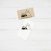 Motivstempel - Wohnwagen - Camping - Stempel Geschenk - DIY Stempel zum Basteln von Karten, Papier, Stoff
