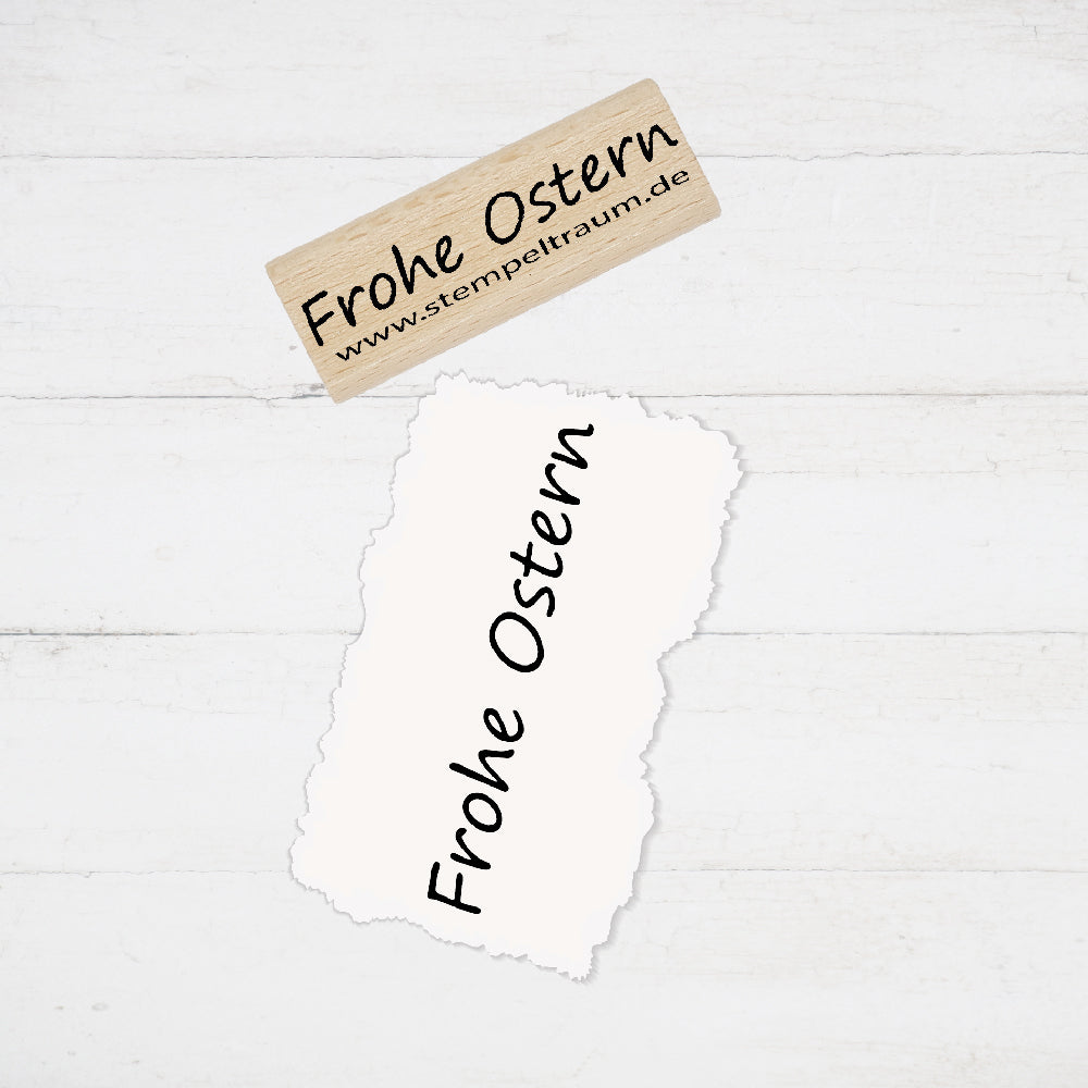 Stempel - Textstempel - Ostern - Frohe Ostern, Geschenk - DIY Stempel zum Basteln von Karten, Papier, Stoff, Holz, Dekoration, Fest, Anhängern