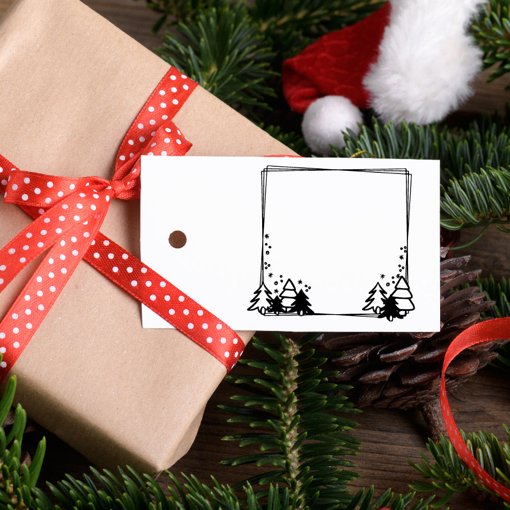 Motivstempel - Weihnachten - Border, Umrandung, Geschenk - DIY Stempel zum Basteln von Karten, Papier, Stoff, Holz, Deko