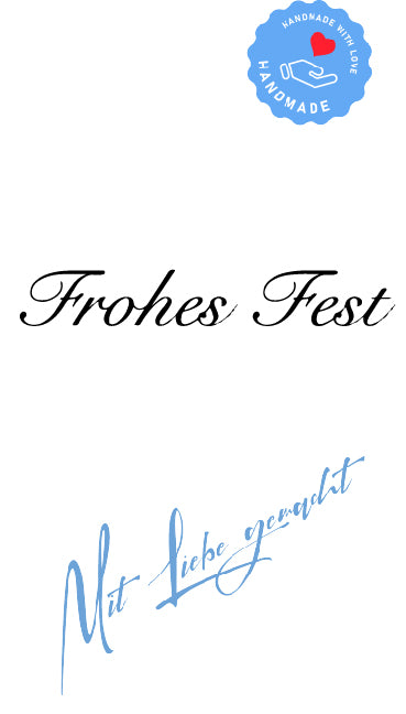 Textstempel - Weihnachten - Frohes Fest, Geschenk - DIY Stempel zum Basteln von Karten, Papier, Stoff, Holz, Deko