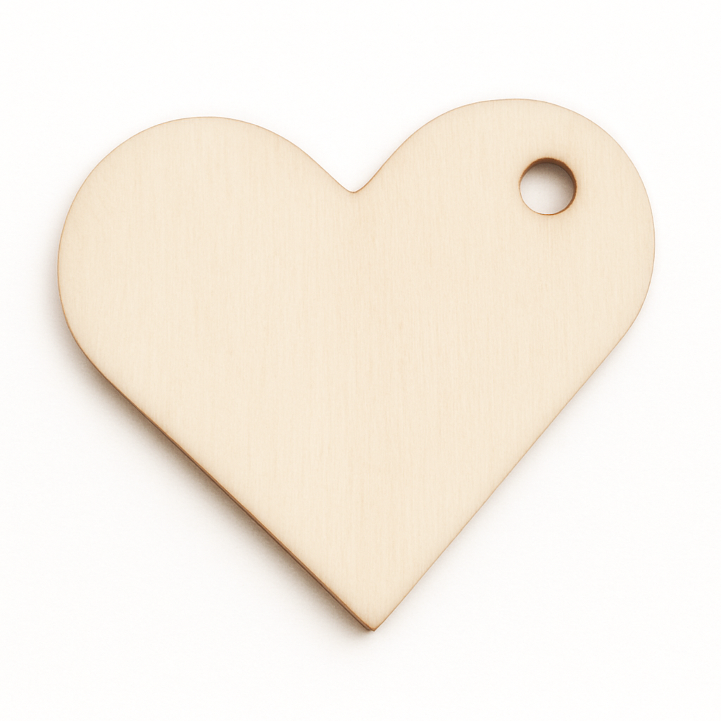 Herz Holzscheibe – Rohling zum Personalisieren – DIY Rohling - Hangtag