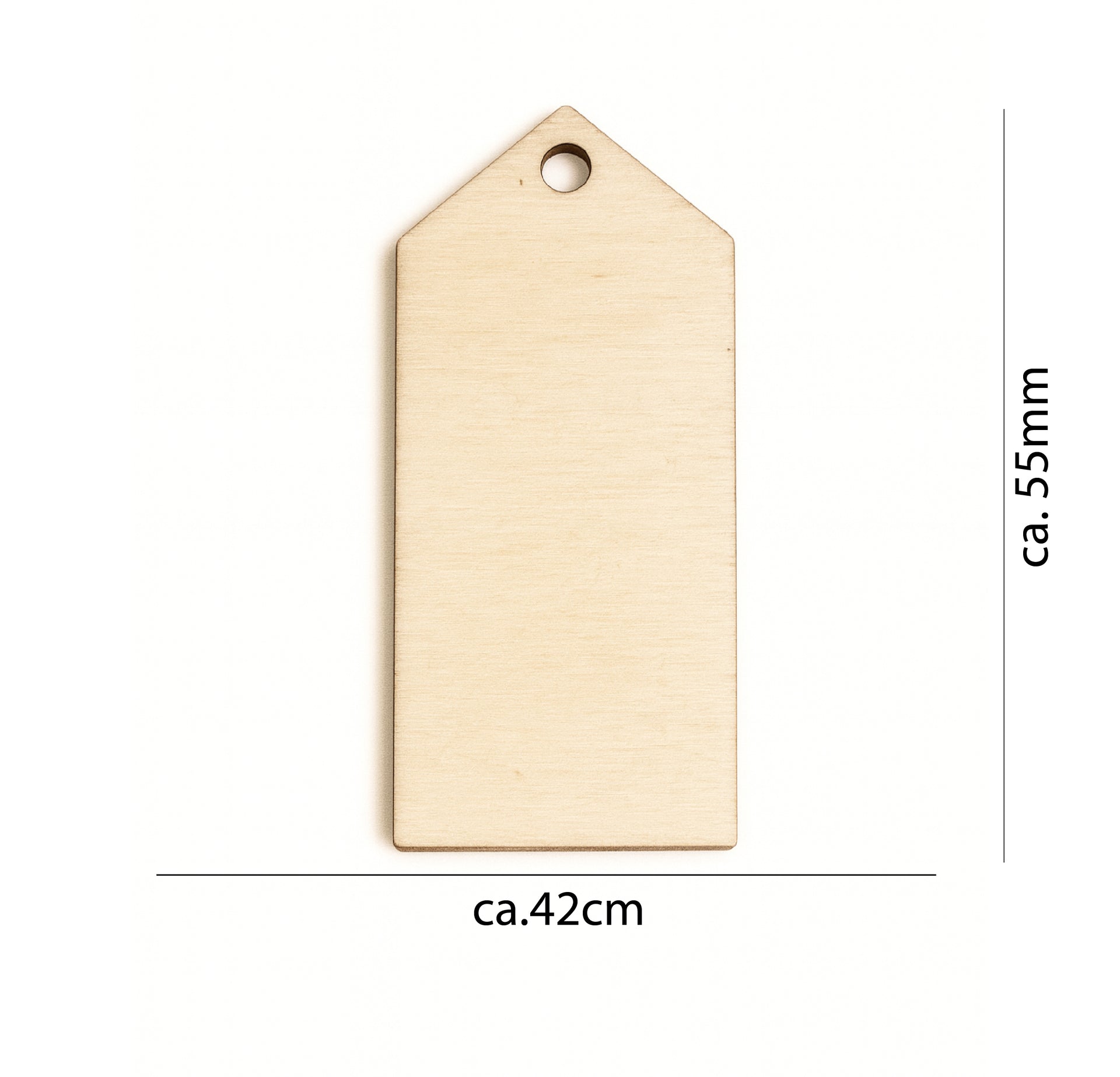 Rechteckige Holzscheibe – Rohling zum Personalisieren – DIY Rohling - Hangtag