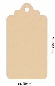 Rechteckige Holzscheibe - Hangtag – Rohling zum Personalisieren – DIY Rohling