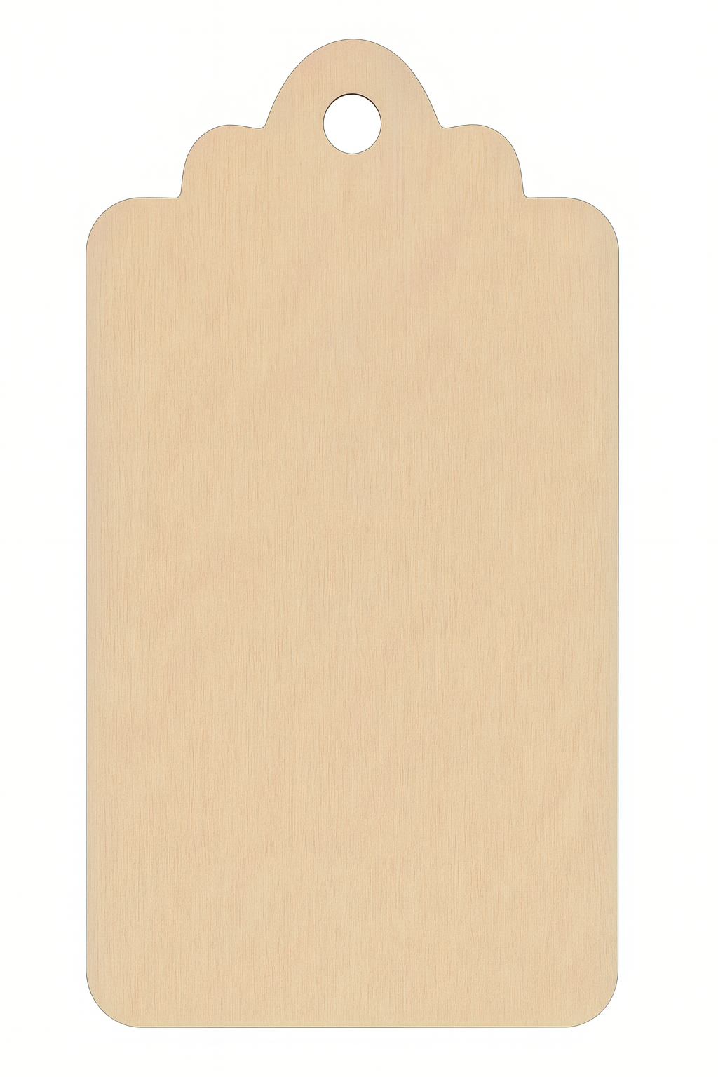 Rechteckige Holzscheibe - Hangtag – Rohling zum Personalisieren – DIY Rohling