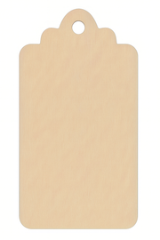 Rechteckige Holzscheibe - Hangtag – Rohling zum Personalisieren – DIY Rohling