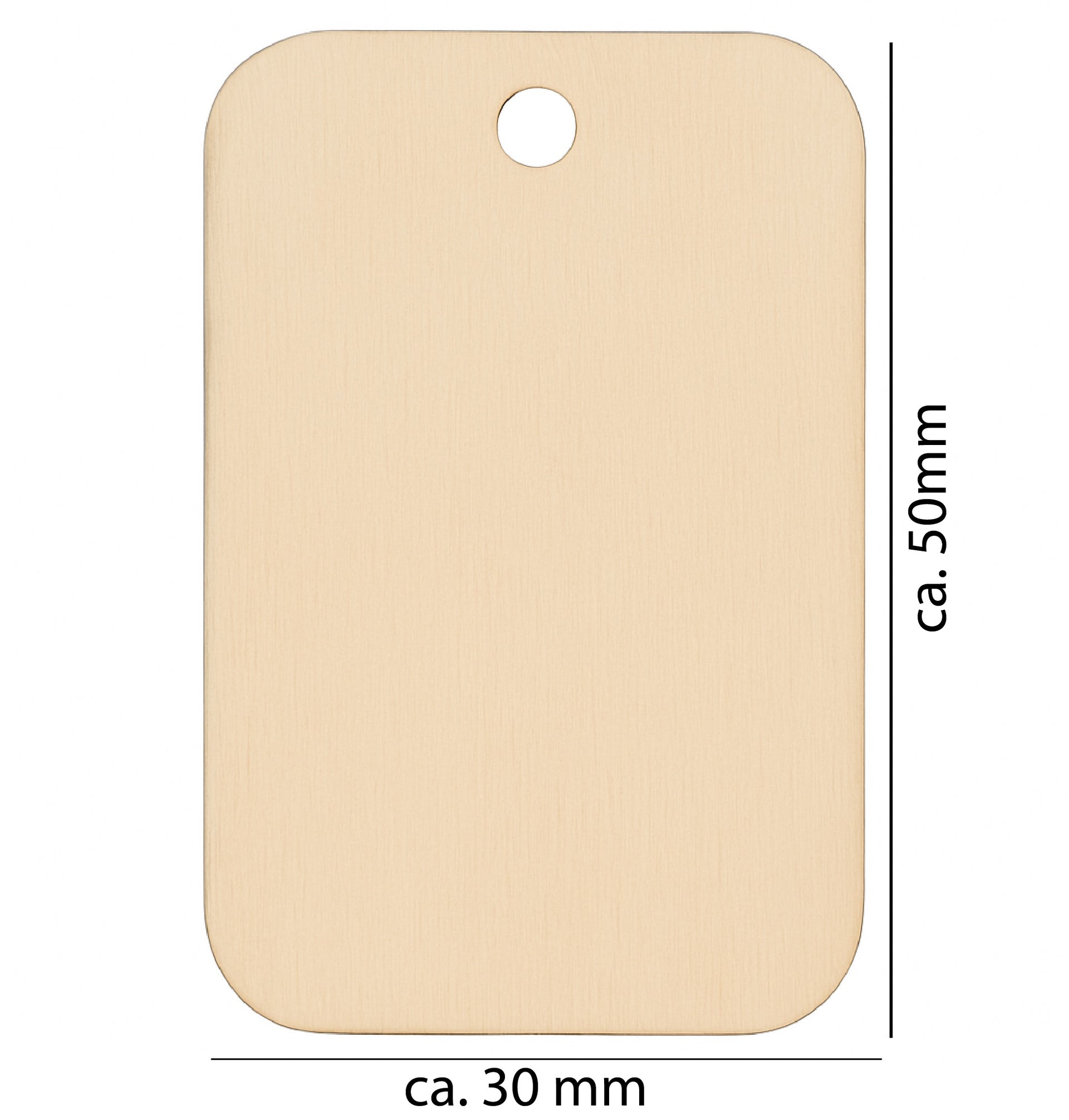 Rechteckige Holzscheibe – Rohling zum Personalisieren – DIY Rohling - Hangtag