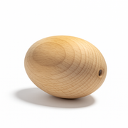 Holzei mit Halbloch Bohrung aus unbehandeltem Buchenholz – natürliche Deko & nachhaltiges Bastelmaterial