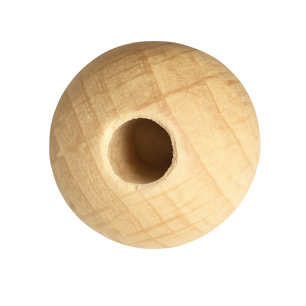 Holzkugeln 15mm Ø aus Buchenholz mit Bohrung – naturbelassen & vielseitig für Bastelprojekte