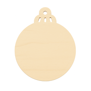 Holz Ornament Scheibe in Christbaumkugel-Form – DIY Rohling für Weihnachtsdeko & handgemachten Christbaumschmuck