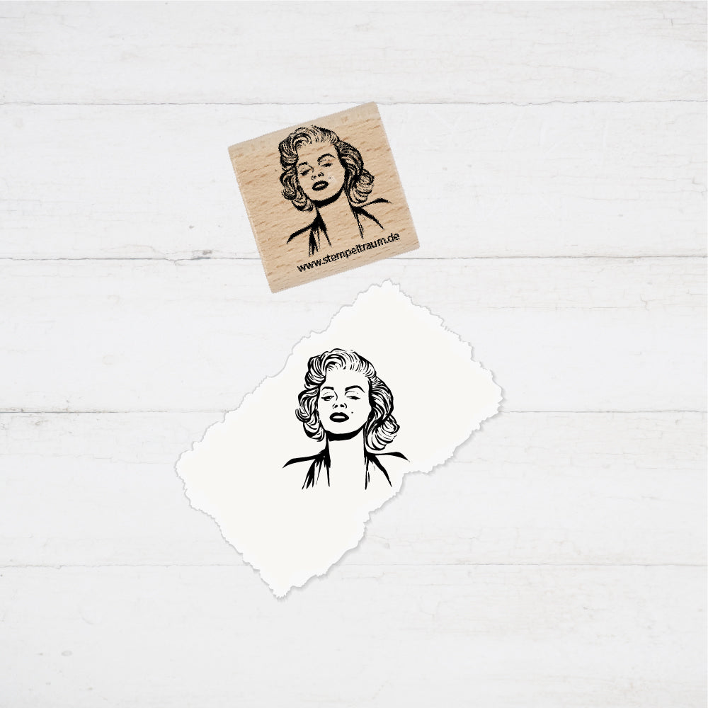 Motivstempel - Marilyn Monroe - Stempel Geschenk - DIY Stempel zum Basteln von Karten, Papier, Stoffen, Holz, Dekoration 
