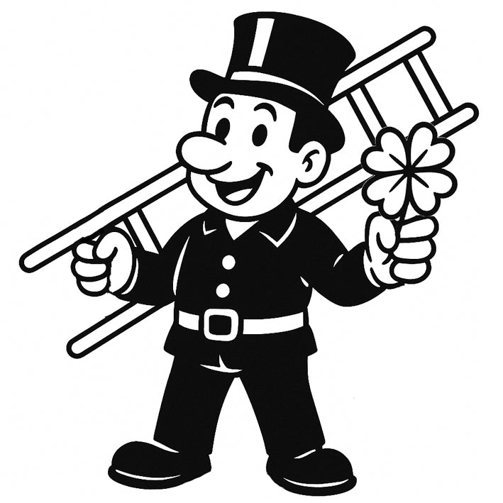 Stempel - Motivstempel - Silvester - Schornsteinfeger - Geschenk - DIY Stempel zum Basteln v. Karten, Papier, Stoff, Holz, Dekoration, Silvester 