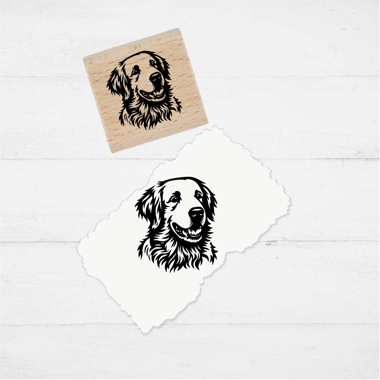 Motivstempel Hund Golden Retriever "Anton" – Stempel für Karten, Geschenke & Scrapbooking
