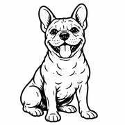 Motivstempel Hund - Französische Bulldogge | Holzstempel - für Schule, DIY, Büro & Kreativprojekte