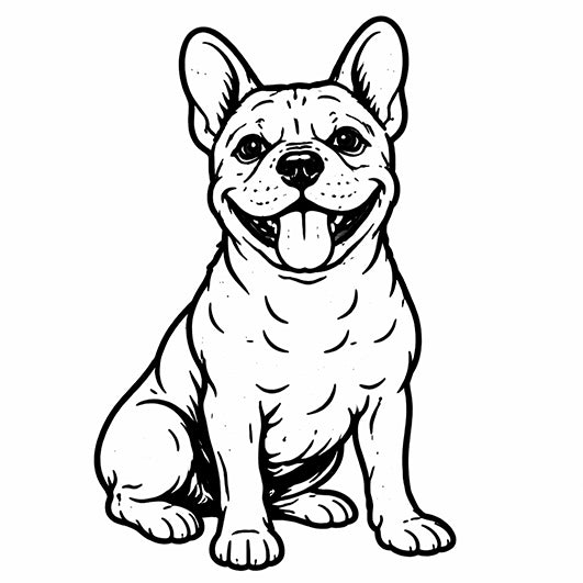 Motivstempel Hund - Französische Bulldogge | Holzstempel - für Schule, DIY, Büro & Kreativprojekte