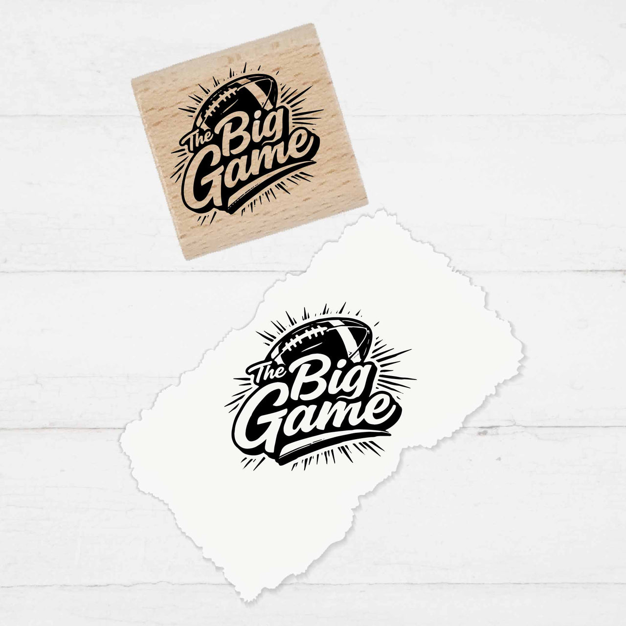 Motivstempel American Football - The Big Game | Holzstempel - für DIY, Büro & Kreativprojekte, Scrapbooking, Karten, Basteln