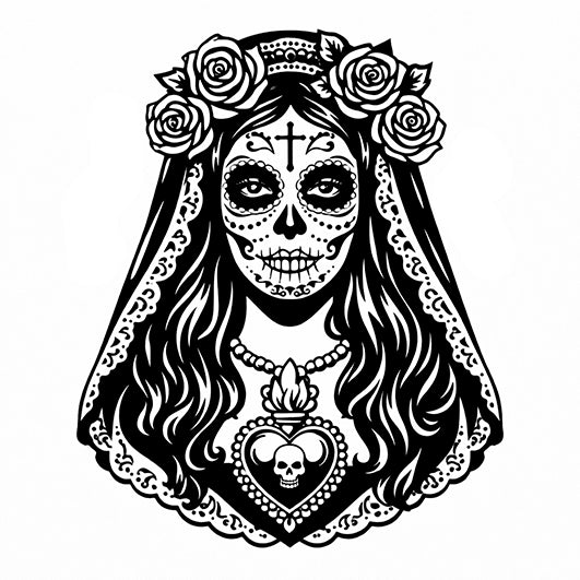 Stempel  - Motivstempel - La Catrina - Día de los Muertos - Geschenk - DIY Stempel zum Basteln von Karten, Papier, Stoff, Holz, Dekoration