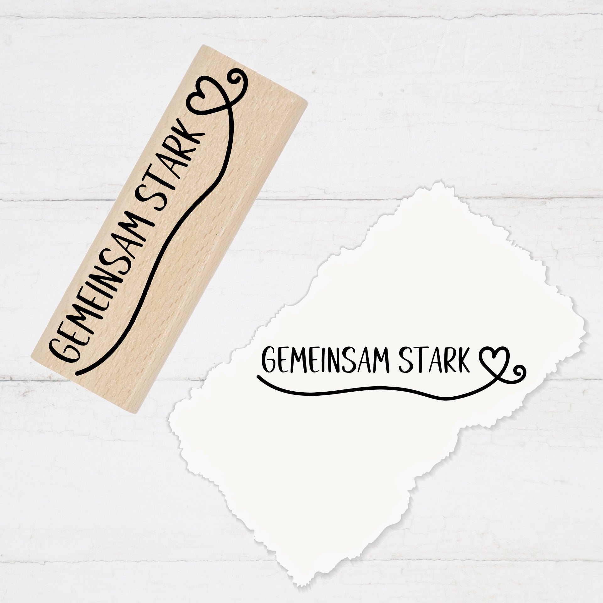 Stempidoo® Motivstempel mit Text - GEMEINSAM STARK 