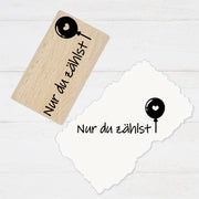 Stempidoo® Motivstempel mit Text - Nur du zählst - mit Herzballon 