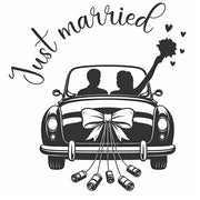 Motivstempel - Hochzeit - Just married , Karten, Geschenke & Scrapbooking 