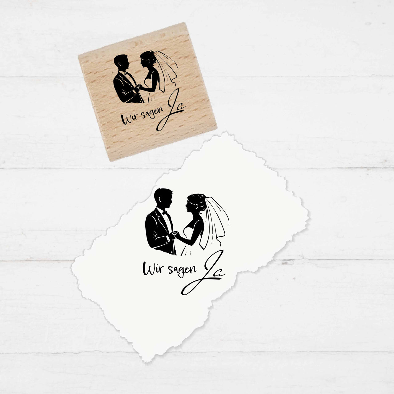 Motivstempel - Hochzeit - Wir sagen Ja -  , Karten, Geschenke & Scrapbooking 