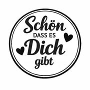 Stempel  - Motivstempel - Schön dass es Dich gibt - Geschenk - DIY Stempel zum Basteln von Karten, Papier, Stoff, Holz, Dekoration