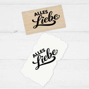 Stempel  - Motivstempel - ALLES Liebe - Geschenk - DIY Stempel zum Basteln von Karten, Papier, Stoff, Holz, Dekoration
