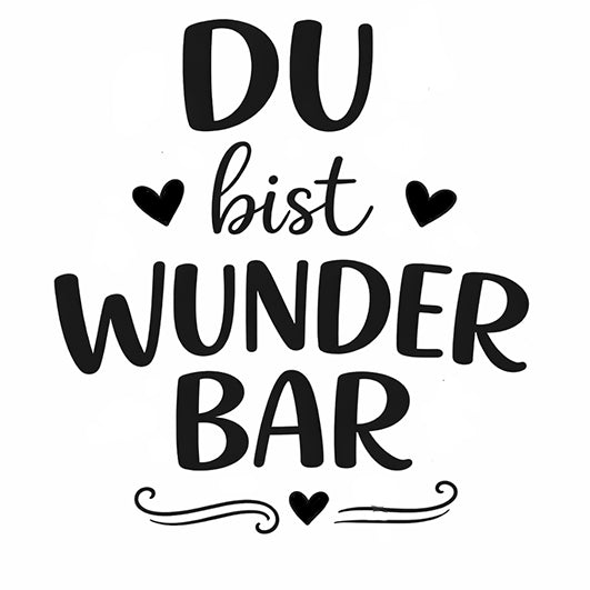 Stempel  - Motivstempel - DU bis WUNDERBAR - Geschenk - DIY Stempel zum Basteln von Karten, Papier, Stoff, Holz, Dekoration 