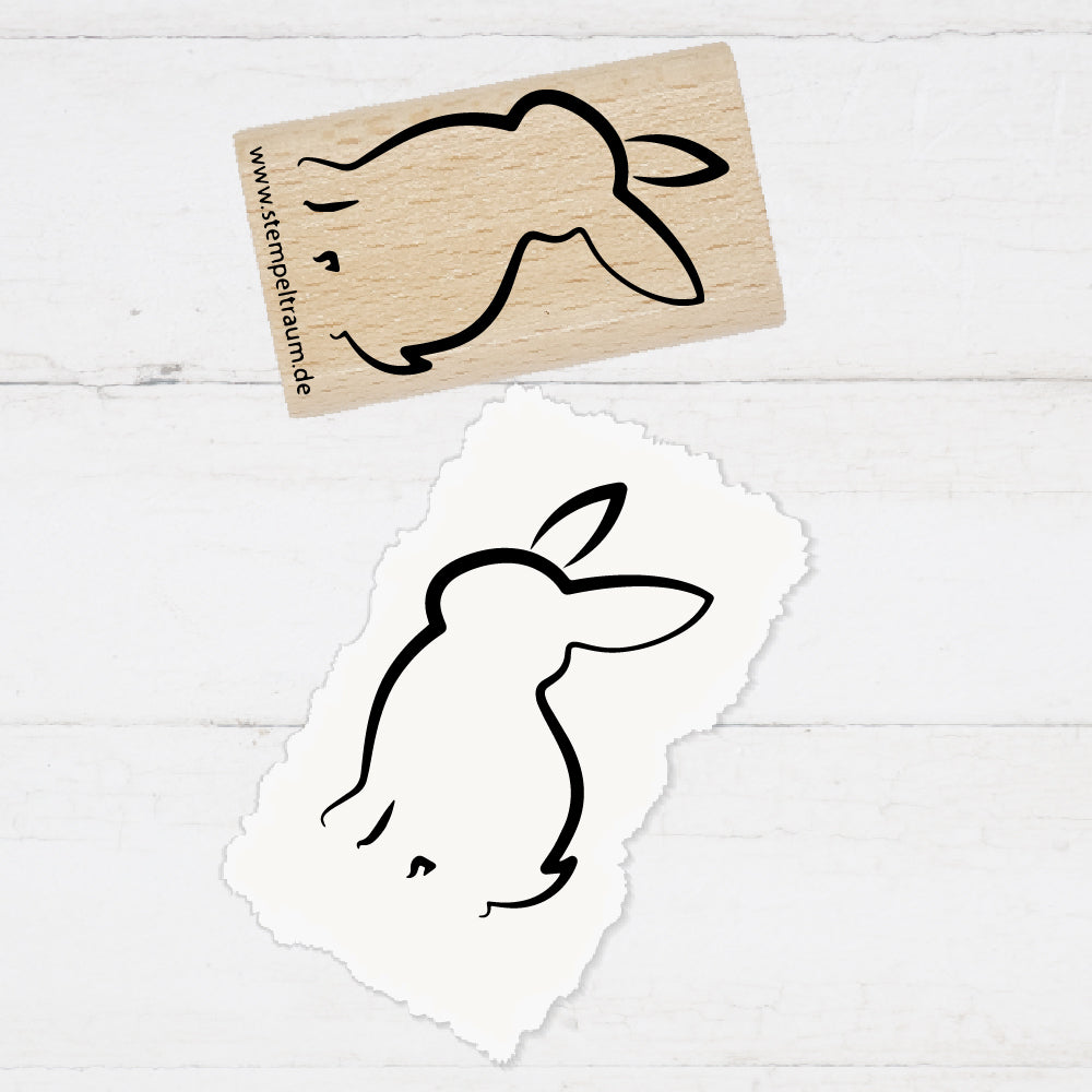 Stempel - Motivstempel - Hasen Silhouette, Geschenk - DIY Stempel zum Basteln von Karten, Papier, Stoff, Holz, Dekoration, Tierstempel
