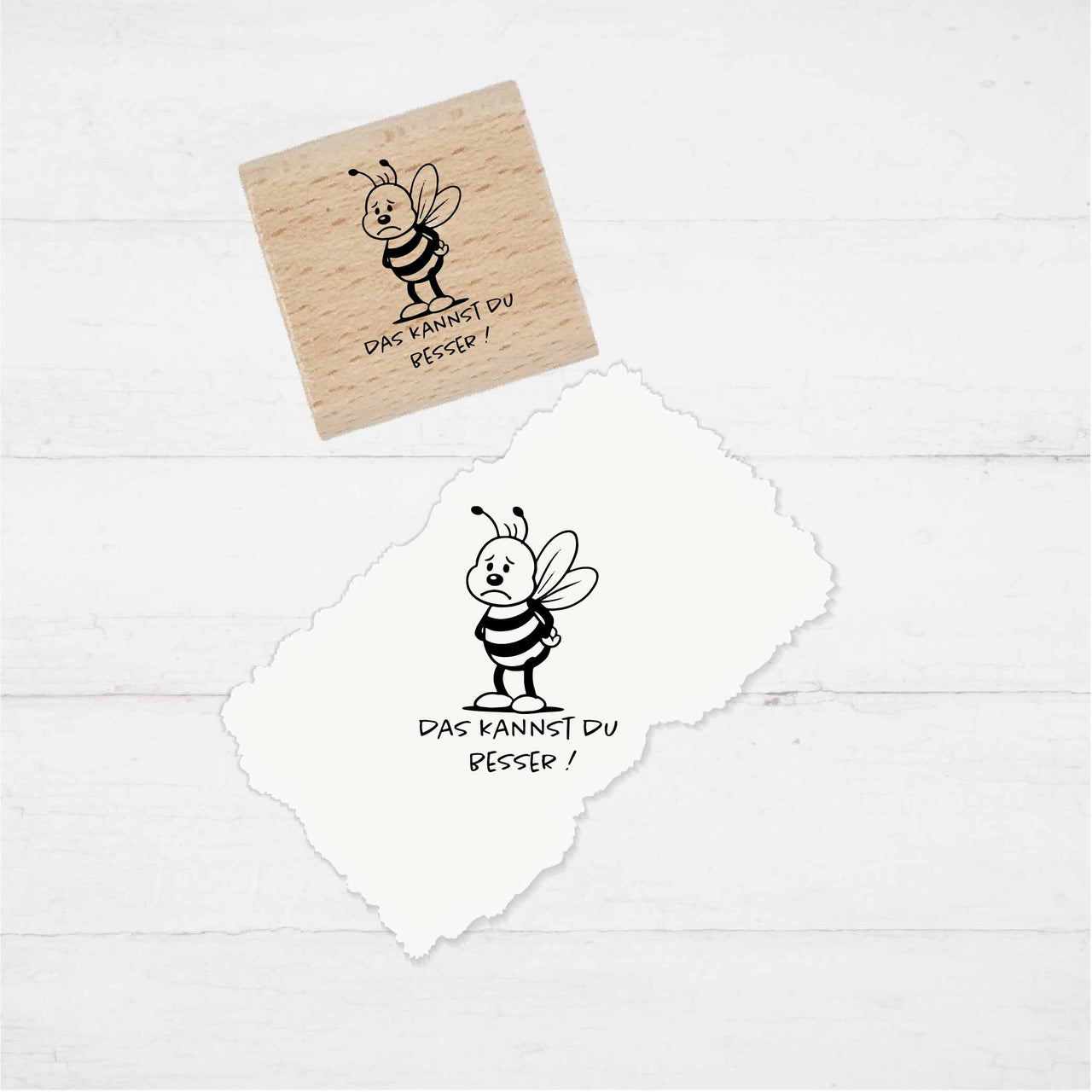 Lehrerstempel „Das kannst Du besser“ – Motivstempel Biene | Lobstempel für Schule, Grundschule, Hausaufgabenheft & Schulhefte