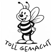 Lehrerstempel „Toll gemacht“ – Motivstempel Biene | Lobstempel für Schule, Grundschule, Hausaufgabenheft & Schulhefte 