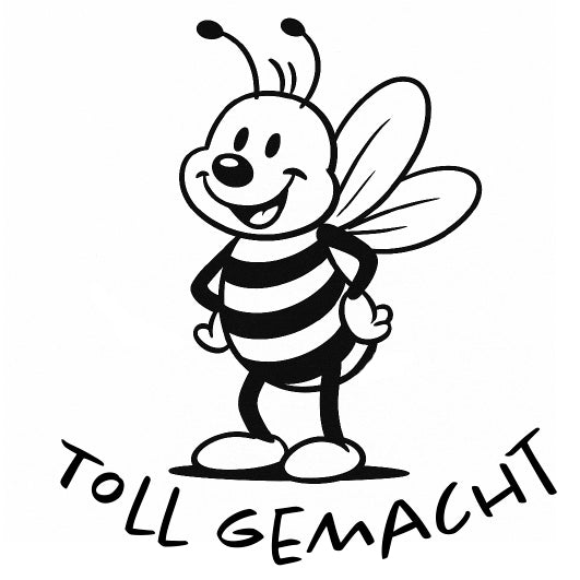 Lehrerstempel „Toll gemacht“ – Motivstempel Biene | Lobstempel für Schule, Grundschule, Hausaufgabenheft & Schulhefte 
