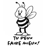 Lehrerstempel französisch „Tu peux faire mieux“ – Motivstempel Biene | Lobstempel für Schule, Grundschule, Hausaufgabenheft & Schulhefte 