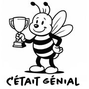 Lehrerstempel französisch „C'était génial“ – Motivstempel Biene | Lobstempel für Schule, Grundschule, Hausaufgabenheft & Schulhefte 