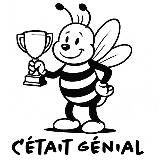 Lehrerstempel französisch „C'était génial“ – Motivstempel Biene | Lobstempel für Schule, Grundschule, Hausaufgabenheft & Schulhefte 