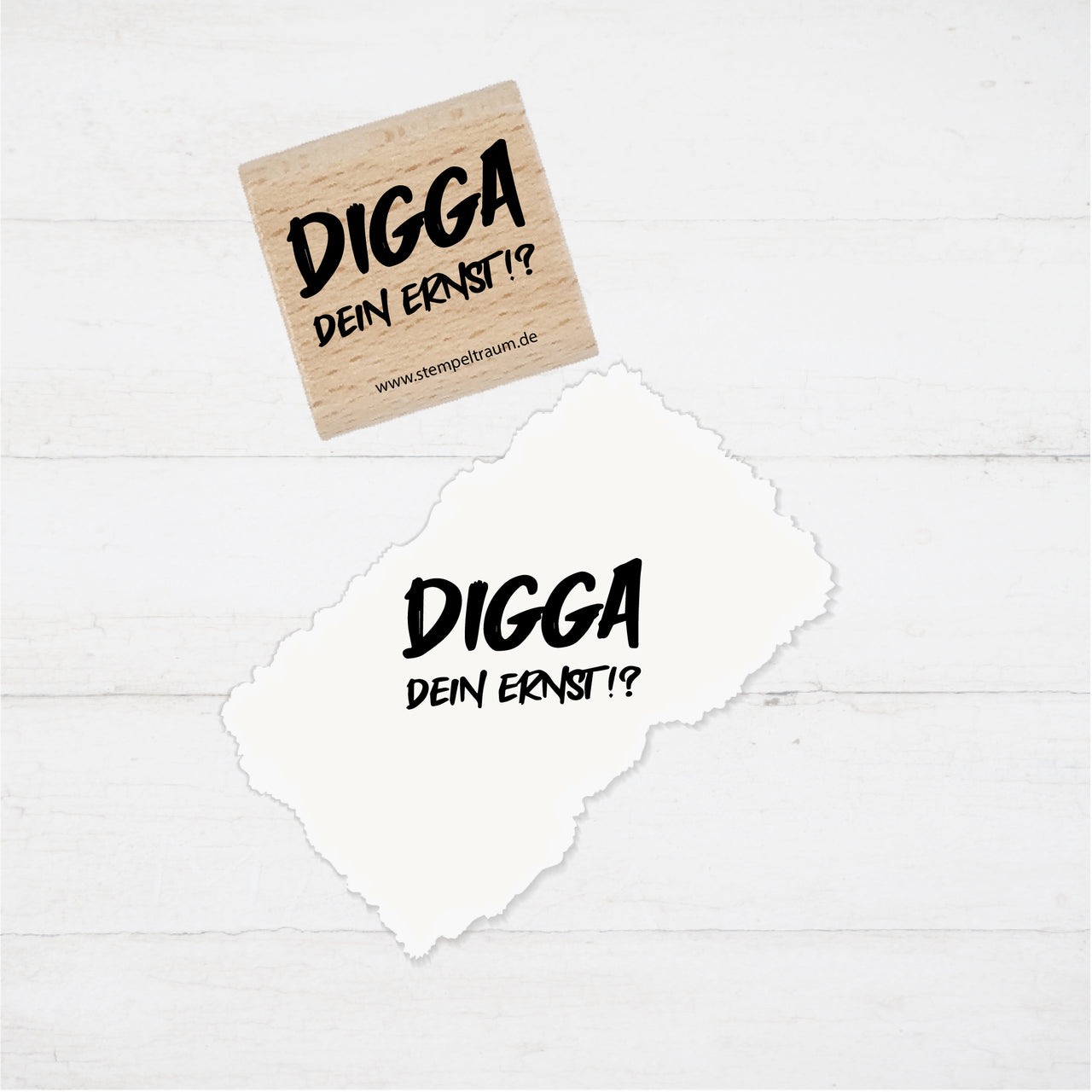 Textstempel DIGGA DEIN ERNST!? - Stempel Geschenk - DIY Stempel zum Basteln von Karten, Papier, Stoffen, Holz, Dekoration (Kopie) (Kopie)