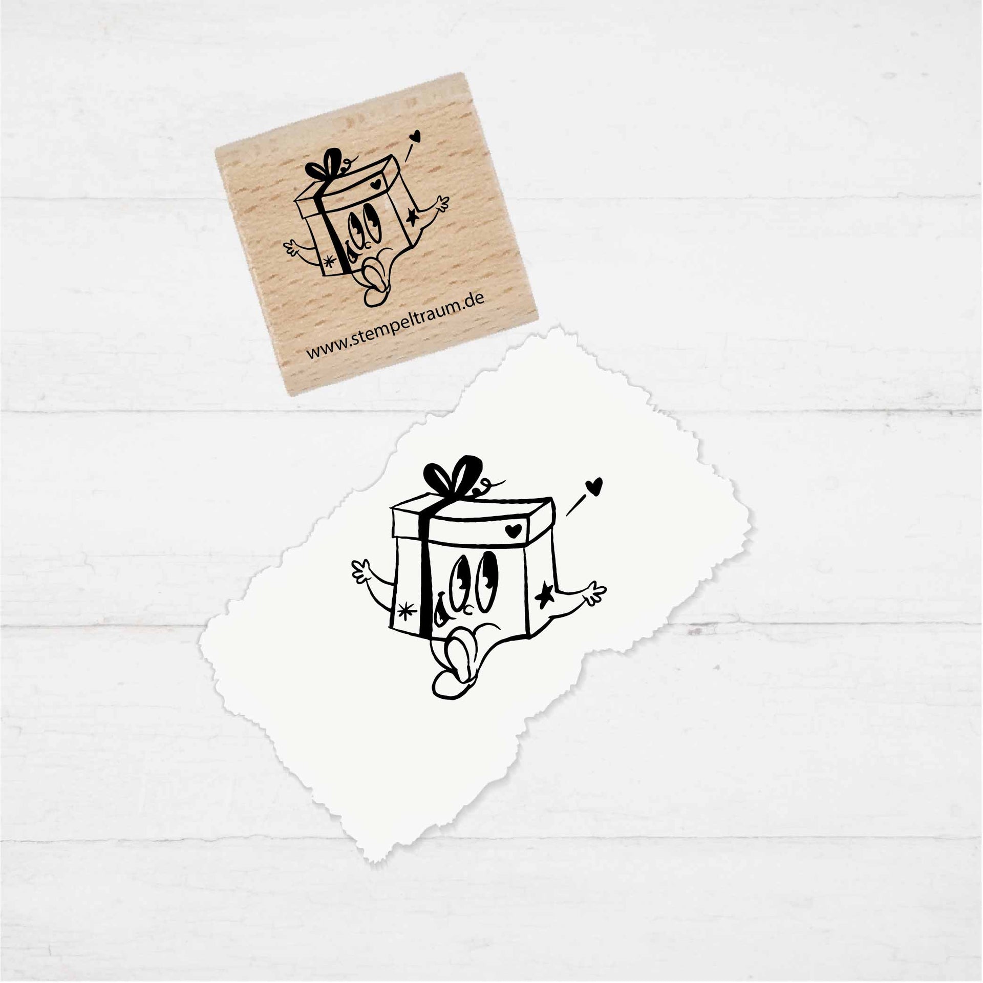 Motivstempel freudiges Weihnachtgeschenk, Geschenk - DIY Stempel z. Basteln von Karten, Papier, Stoff, Holz, Dekoration, Advent, Weihnachten