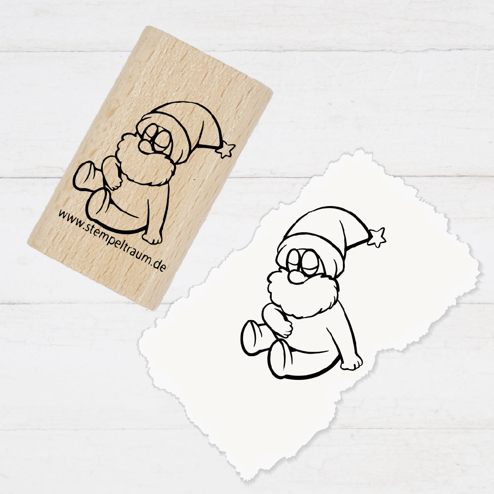 Motivstempel - Nikolaus Weihnachtsmann -  Geschenk - DIY Stempel zum Basteln von Karten, Papier, Stoffen, Holz, Dekoration, Advent, Anhänger